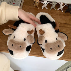 PANTUFLAS FELPUDAS COW - Wolfie