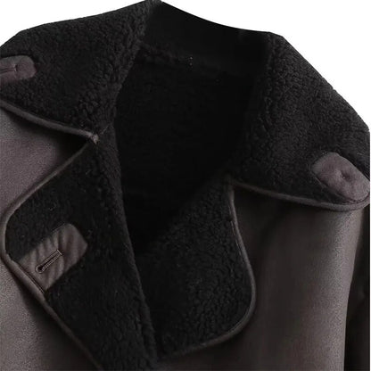 CHAQUETA DE CUERO CON INTERIOR FELPUDO - Wolfie