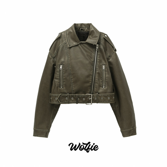 CHAQUETA CUERO MOTOR'S MUJER - Wolfie